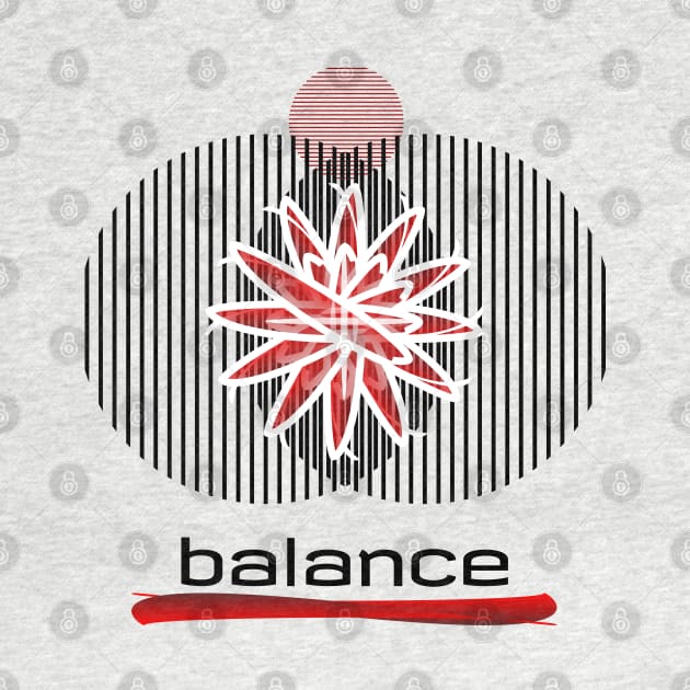 Balance - Trendy Modern Line Art Design by Davey's Designs